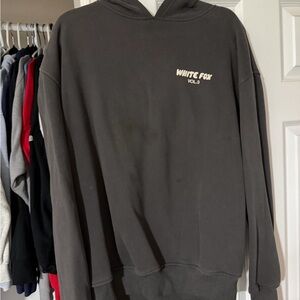 White Fox Charcoal Grey Hoodie